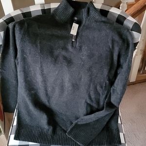 J crew quarter zip men's pullover 100% lambswool